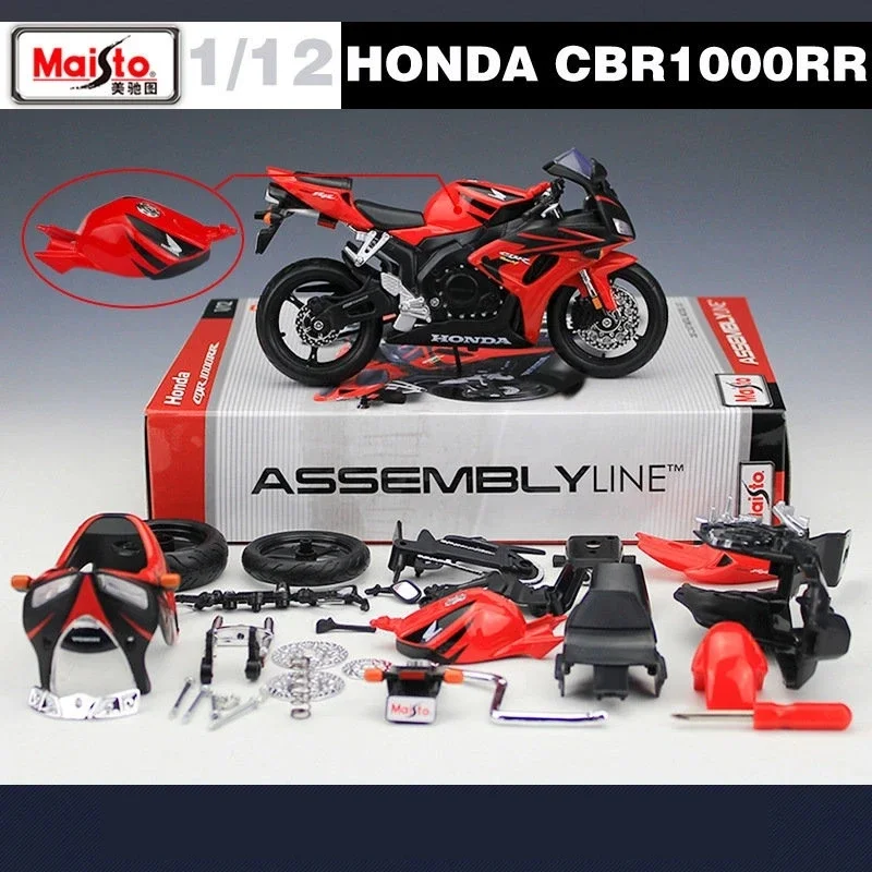 

Сборная модель мотоцикла Maisto 1:12 Honda CBR1000RR из сплава, литые металлические игрушки, коллекционные модели мотоциклов, подарки, игрушки