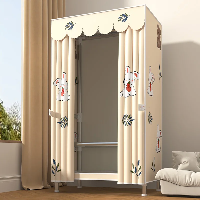 

Home Single Wardrobe Stand Storage Closet Organizer Wardrobe Portable Cloth Guarda Roupas Portatil E Dobravel Salon Furniture