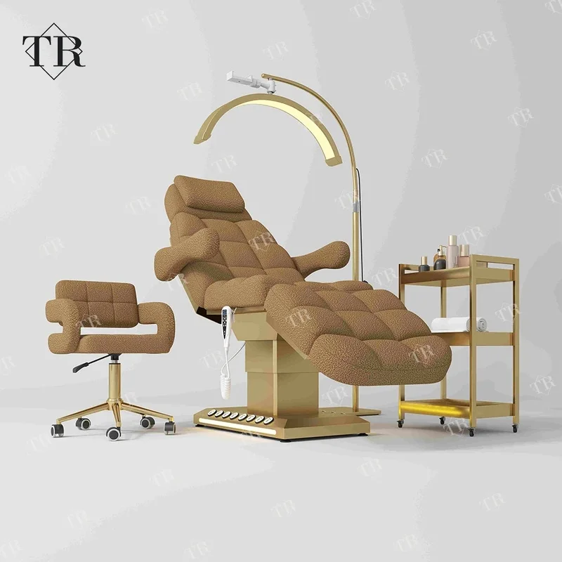 Turri Beauty Berber Fleece Cosmetic Aesthetic Facial Electric Esthetician Bed with Foot Pedal