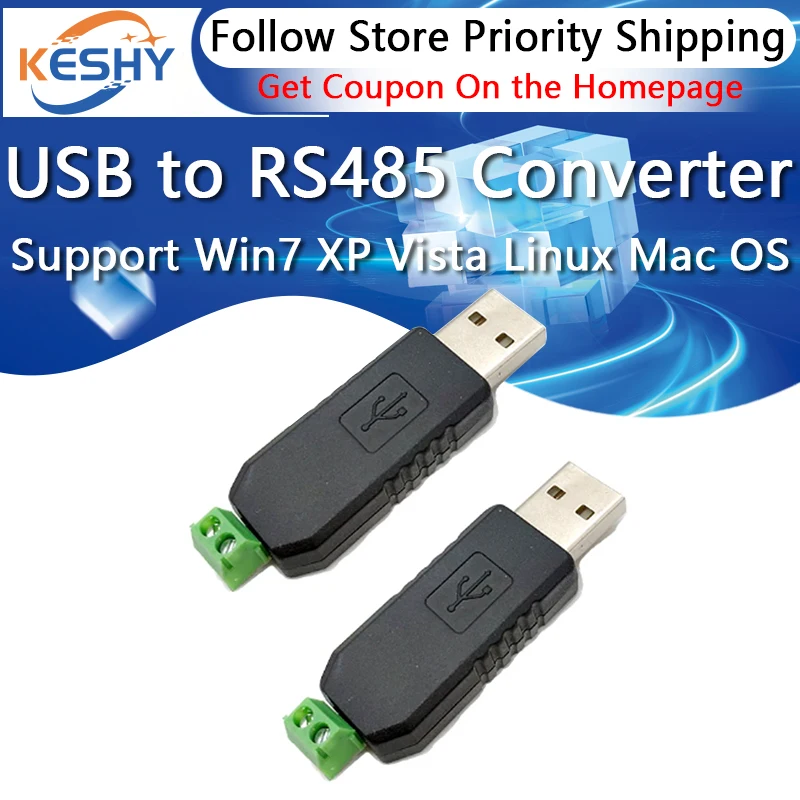 USB to RS485 485 Converter Adapter Support Win7 XP Vista Linux Mac OS WinCE5.0