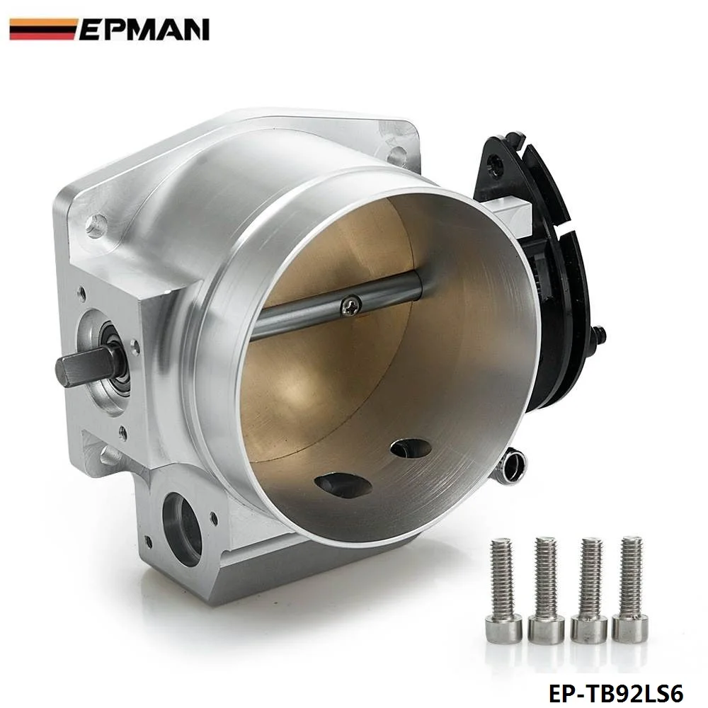 

EPMAN High Flow Aluminum Intake Manifold 92mm Throttle Body Performance Billet For Chevy GM GEN III LS1 LS2 LS6 EP-TB92LS6