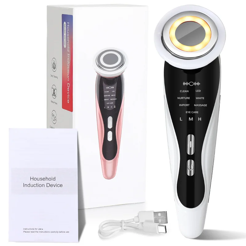 7in1 Face Lift Devices Microcurrent Skin Rejuvenation EMS Facial Firming Massager Face Beauty Care LED Light Therapy Apparatus