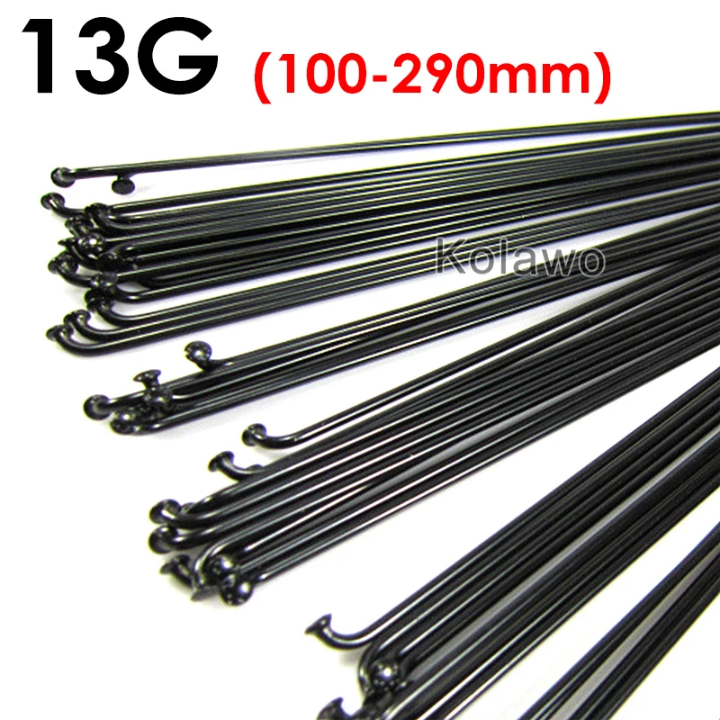 25Pcs 13G Bicycle Spokes With Nipples Black Steel Mountain/Road Bike 2.3mm High Strength Electric Bicycle Spokes