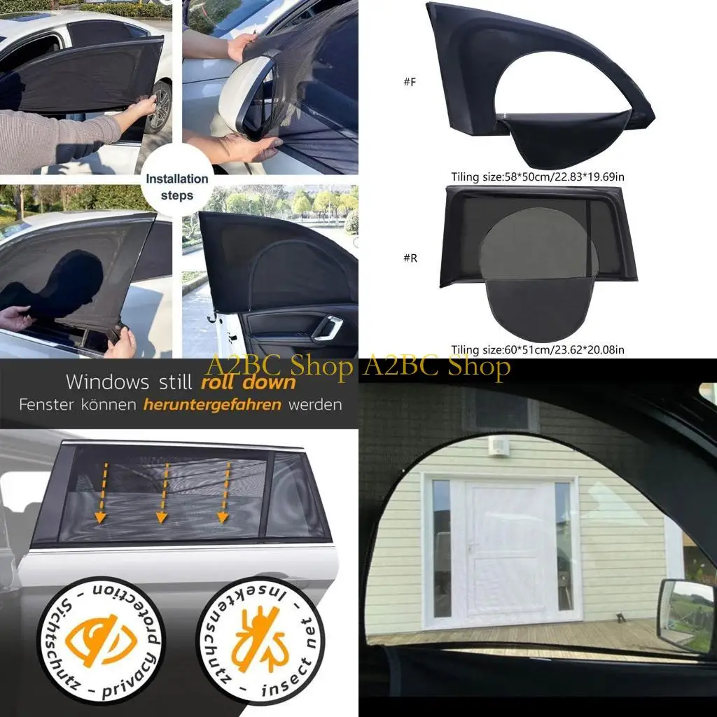 

A2BC Window Shade Blind Front/Rear Window Sun Shade Car Privacy Protections Curtain