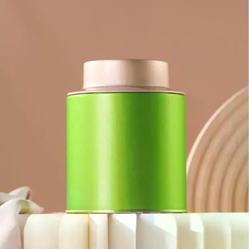 Mini Tea Tin Box 1Pcs Small Travel Sealed Jar Household Empty Solid Metal Storage for Loose Leaf Sugar Coffee