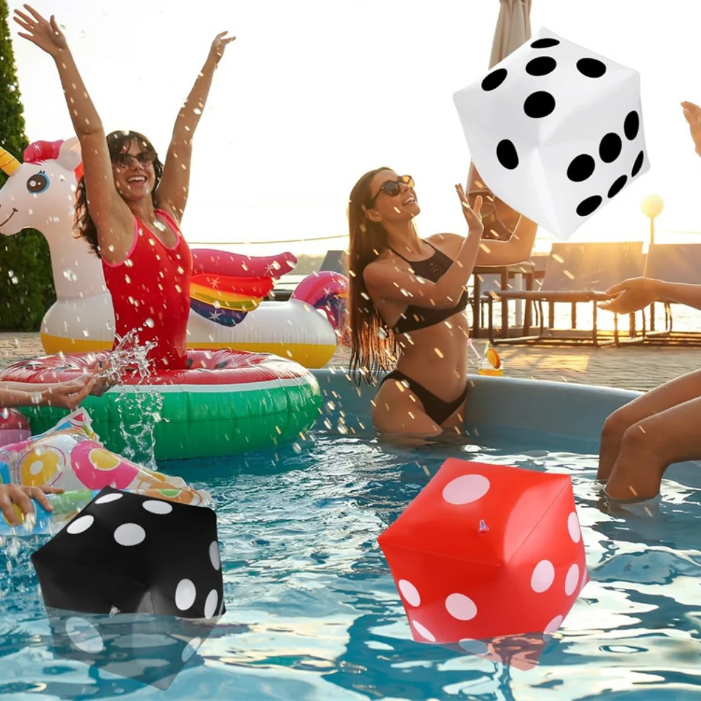 1/4pcs  Inflatable  PVC Durable Big Dice - Fun Points Game Outdoor  Water Party Swimming Pool Beach Party Entertainment Supplies