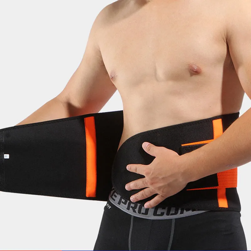 Waist Support Belt Spine Lumbar Back Pain Relief Adjustable Lower Back Protector Brace with 6 Stays Anti-skid Double Pull