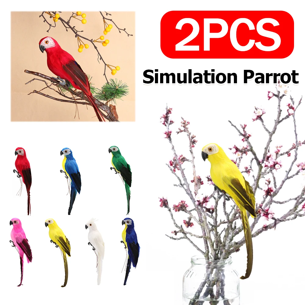 

3PCS Artificial Simulation Imitation Bird Model Feather Foam Birds Tree Decor Lawn Figurine Fake Animal Bird DIY Home Ornament