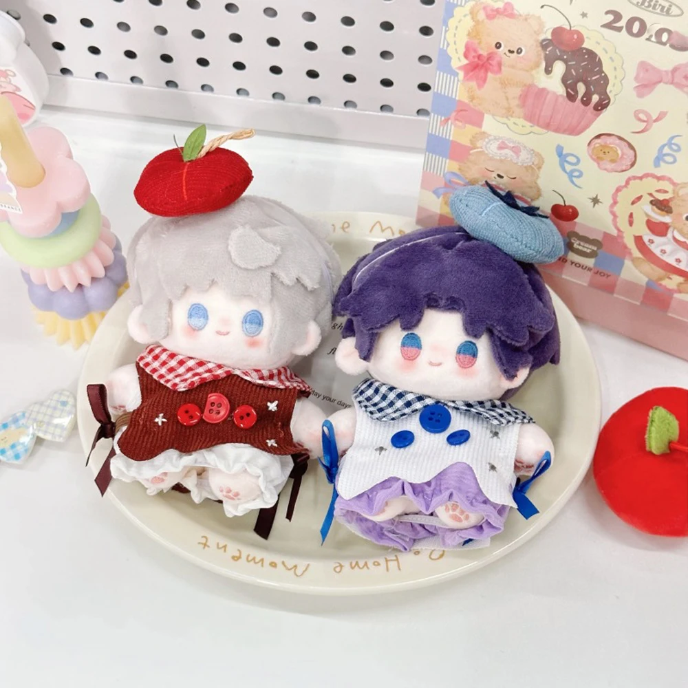 ชุดตุ๊กตาผ้าฝ้ายขนาด 10 ซม. ลายผลไม้ เค้ก บลูเบอร์รี่ ชุดตุ๊กตาขนาด 10 ซม. น่ารักสุดๆ ชุดแต่งตัวตุ๊กตา