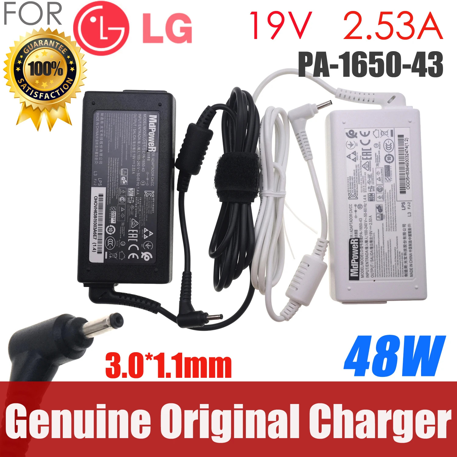 

New Original 19V 2.53A FOR LG gram 17Z90N-R.AAC8U1 17Z990-R.AAS7U1 ADS-48MS-19-2 19048E PA-1650-43 AC Adapter Power supply