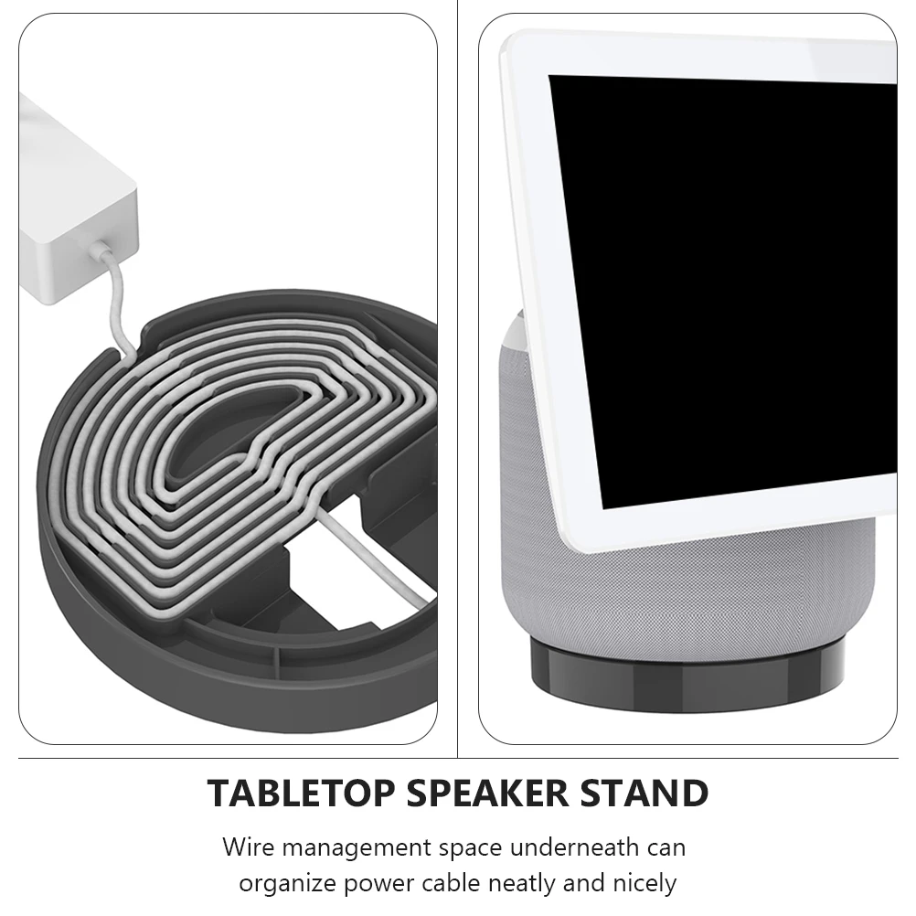 

Practical Speaker Holder Black Tabletop St for 10 Wire Management Space Underneath ABS Material High Fidelity Bracket