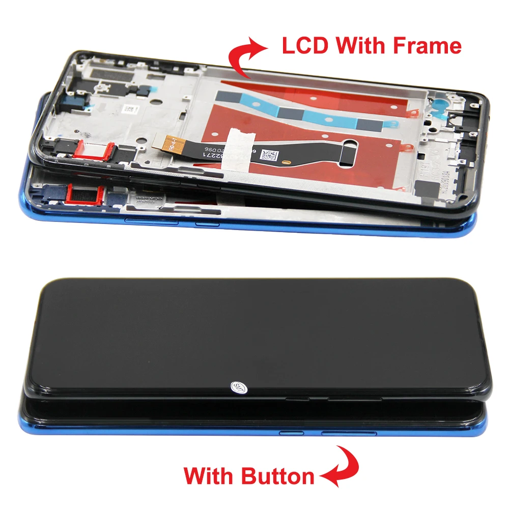 Screen for Honor 9X (Global) STK-LX1 Lcd Display Touch Screen for Honor 9X (China) HLK-AL00 HLK-TL00 Replacement with Frame