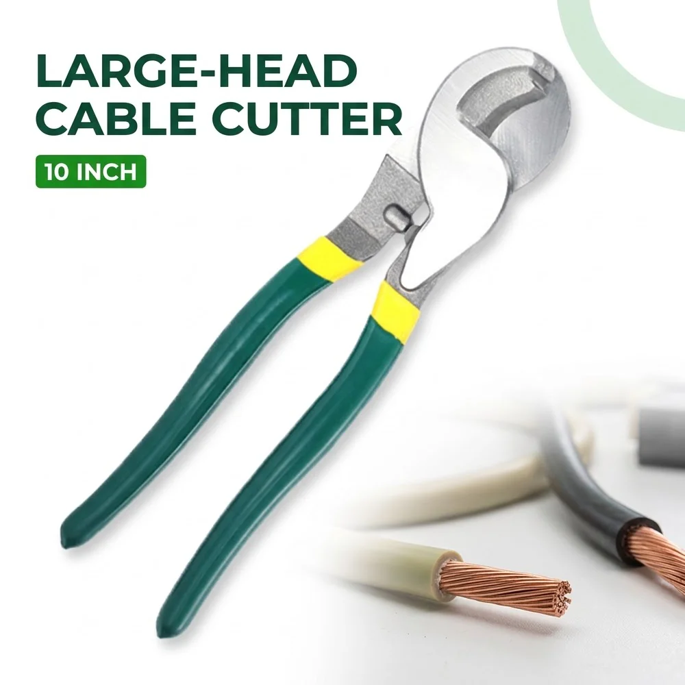 10 Inch  Cable Cutters Heavy Duty Cable Shears for Cutting Copper Wire/Steel Wire Rope/Steel Cable Chromium Vanadium Steel