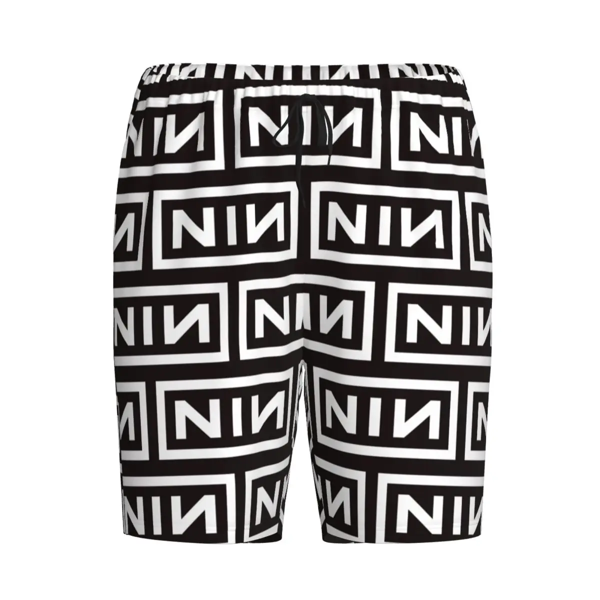 Pantalones cortos personalizados con logotipo de NIN Nine Inch Nails, pantalones de pijama para hombre, pantalones de dormir, pantalones de descanso