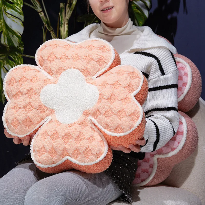 40/60 سنتيمتر أربع أوراق البرسيم وسائد فخمة محشوة لينة النبات زهرة وسادة مقعد ديكور ملون بلوشي أريكة كرسي الطابق الدعامة هدية #4