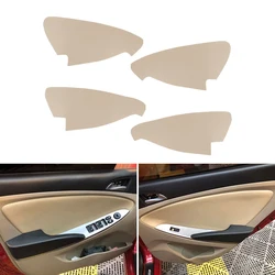 For Hyundai Solaris Verna 2010 2011 2012 2013 2014 2015 2016 Microfiber Leather Door Panel Guards Cover Car Interior Accessories