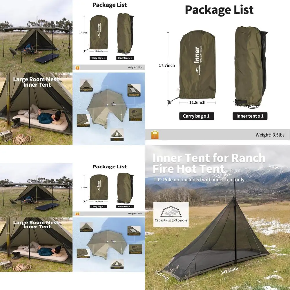 

4-6 Person 4-Season Waterproof Windproof Tent with Stove Jack for Cold Weather Camping