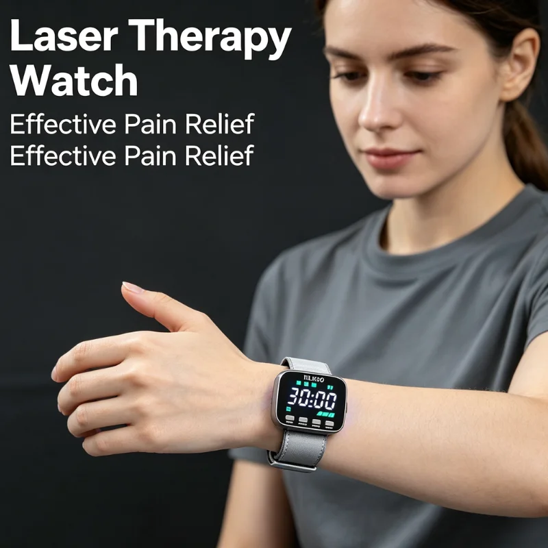 

Laser Watch Therapy 650nm Diabetic Watch Semiconductor Laser Treatment for High Blood Pressure Congested Nose Rhinitis