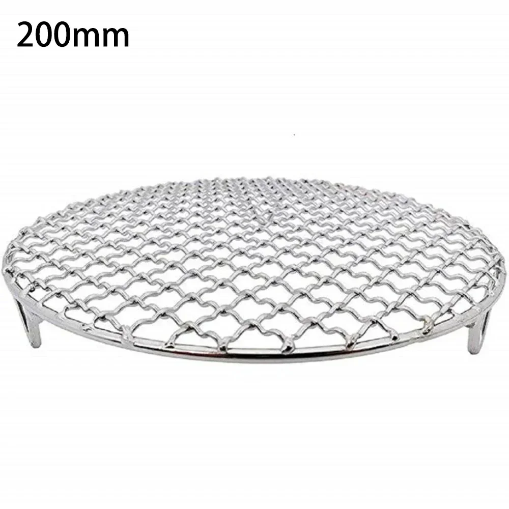 ALLGOOD Round Barbecue BBQ Grill Net Meshes Racks Grid Round Grate Steam Net 304 Stainless Steel Wire Oven Grill Sheet