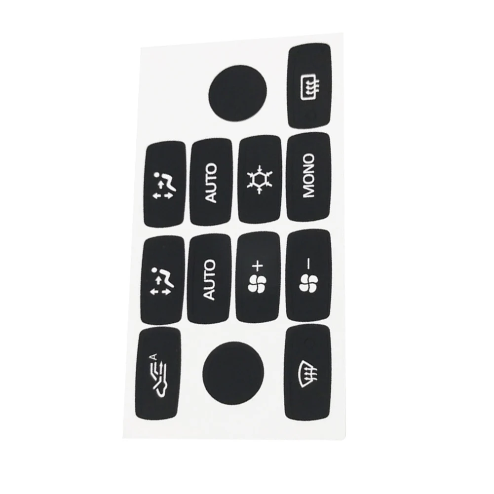 Vehicle Interior Decals Button Repair Stickers White Lettering Black Vinyl Decal Perfect Fit For Fiat Croma 05-11