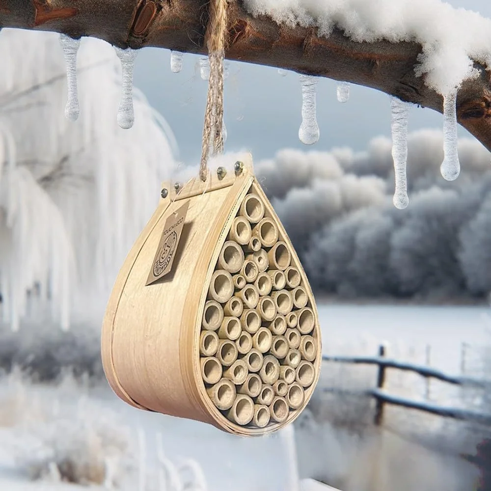 Wooden Beehive Bee House Outdoor Pet Cages Insect House Flying Insect House for Bees Garden Insect Nest