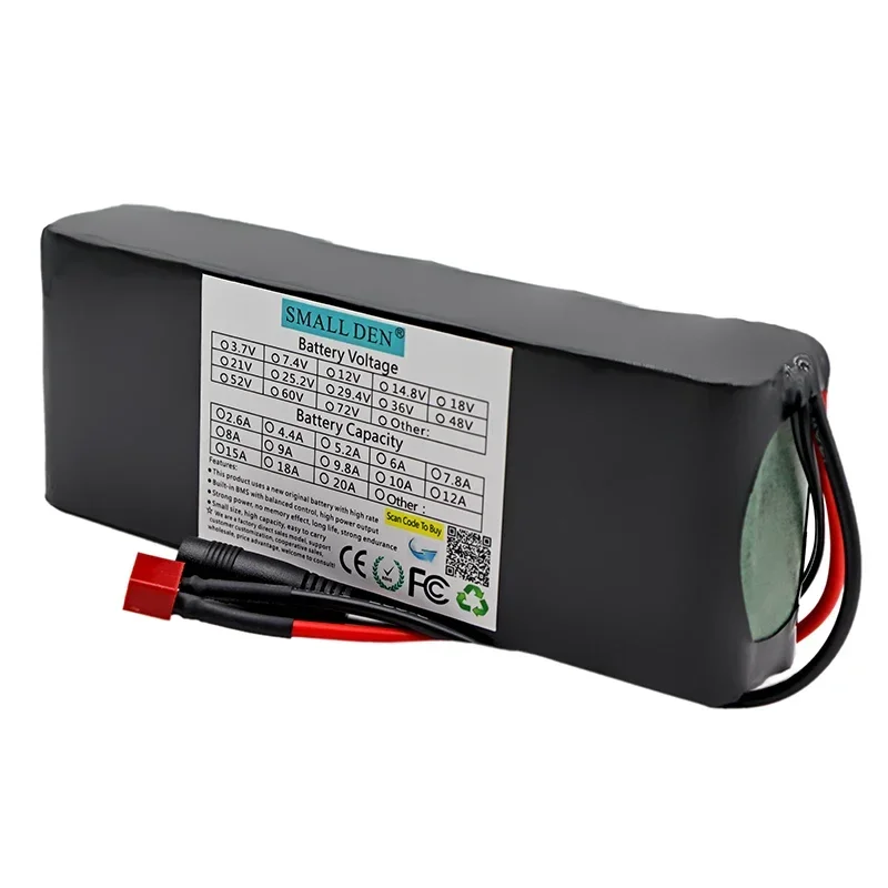 36V 6Ah 10S2P 18650 lithium battery pack 0-500W motor with BMS rechargeable battery, suitable for electric tools