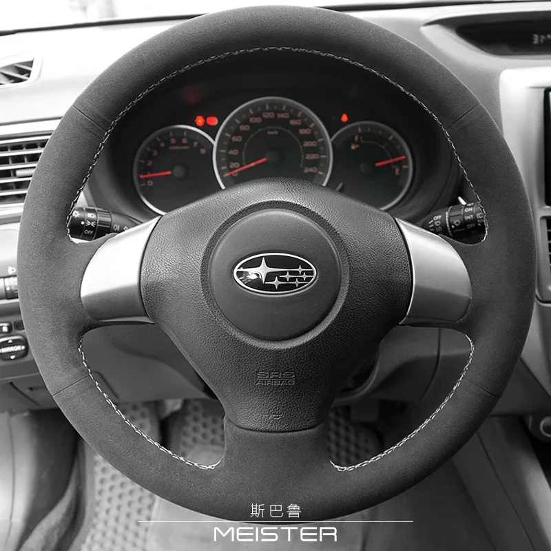 For Subaru Forester Impreza Impreza WRX Legacy 2008-2014 Hand Stitched Car Steering Wheel Cover Braid Steering Wheel Accessory