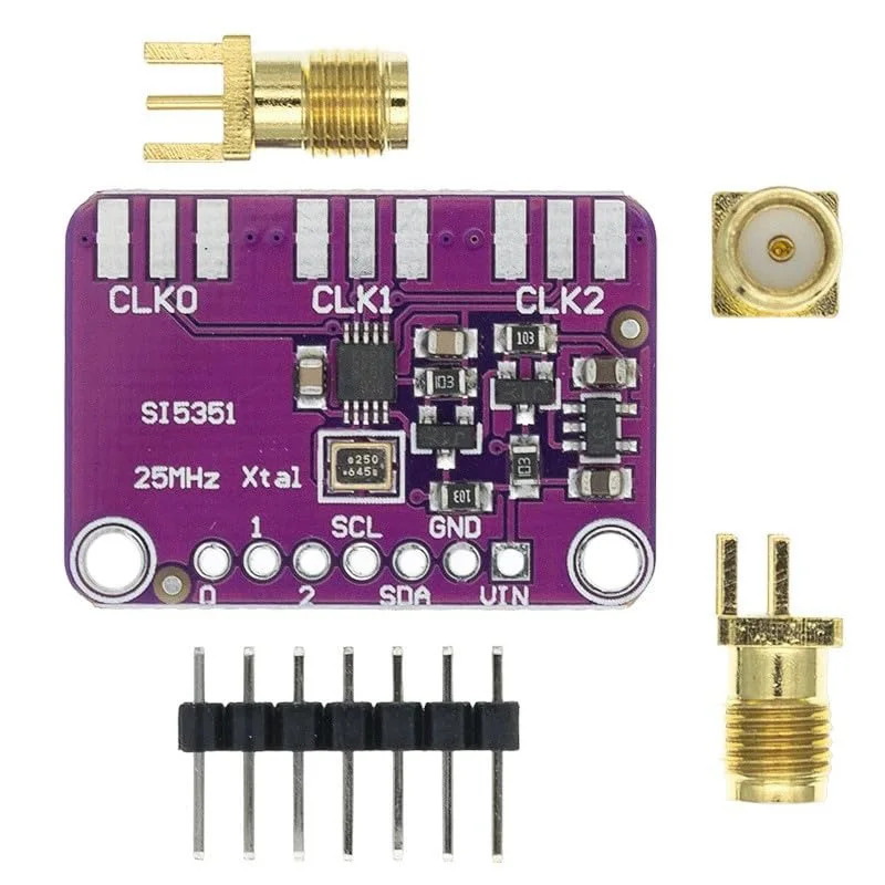 XZG DC 3V-5V 5351 Si5351A Si5351 I2C Clock Generator Breakout Board Module Signal Generator Clock 8KHz-160MHz 1-10PCS