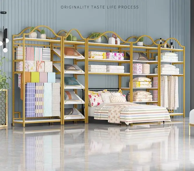 

Quilt four piece set, pillow core, pillow, bed sheet, home textile display rack, display cabinet, display rack, cargo container