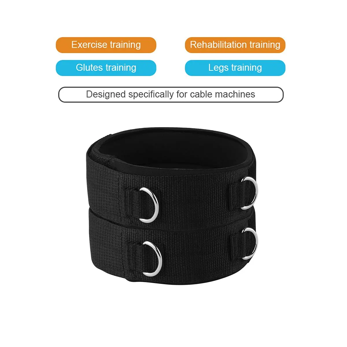 1 زوج حزام الفخذ النيوبرين مبطن اللياقة البدنية الساقين الكفة قابل للتعديل تدريب القوة اكسسوارات سرعة ممارسة لتايكوندو القدم #2