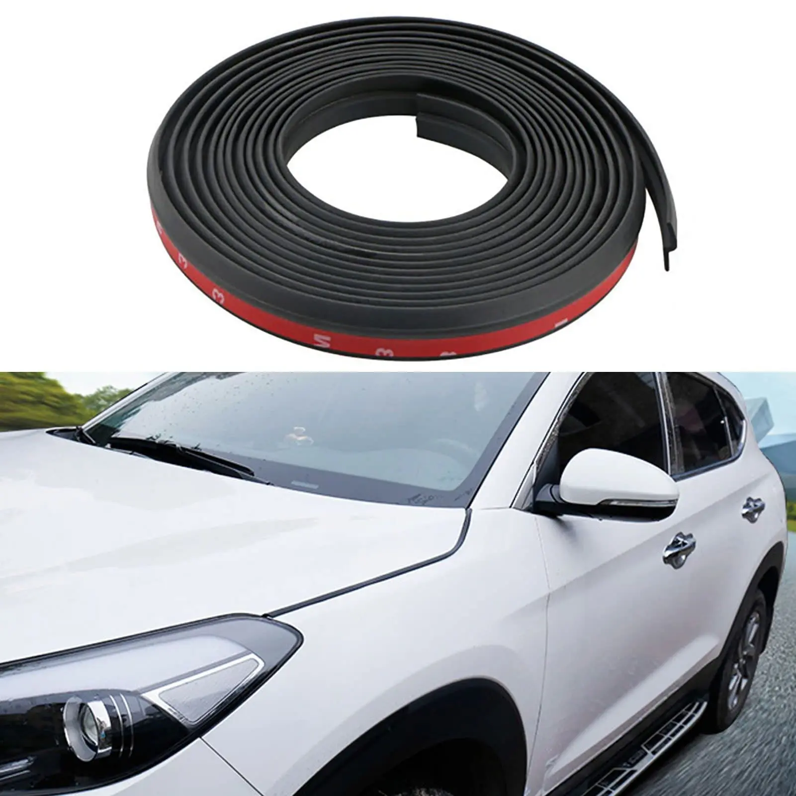 Car Hood Sealing Strip Engine Covers Seals Trim Universal Auto Rubber Seal Strip Sealant Stripping Rubber Waterproof Stickers