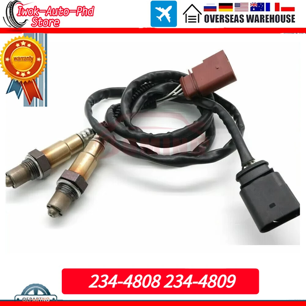 234-4808 234-4809 NEW Upstream Downstream Air Fuel Ratio Lambda O2 Oxygen Sensor 2pc for Audi A4 A6 TT S4 Volkswagen Beetle Golf