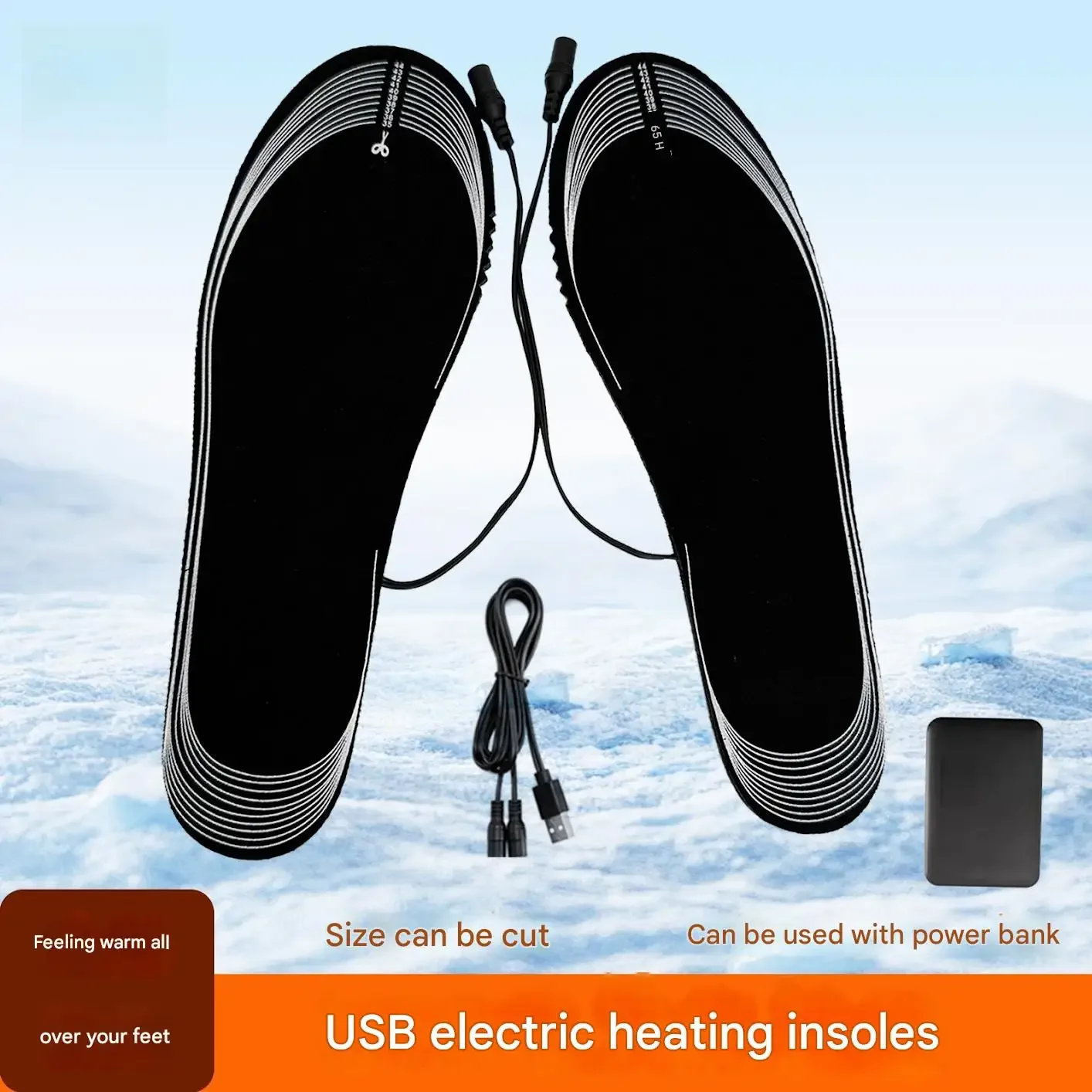USB Beheizte Schuheinlagen Elektrische Fuß Erwärmung Pad Füße Wärmer Socke Pad Matte Winter Outdoor Sport Heizung Einlegesohle Winter Warm