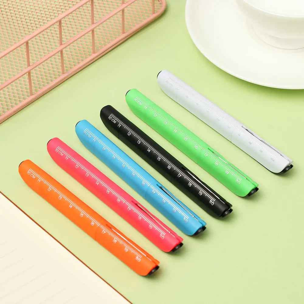 Writing Tool School Office Supplies Plastic Ruler Multifunction Ballpoint Pen Signature Ballpen