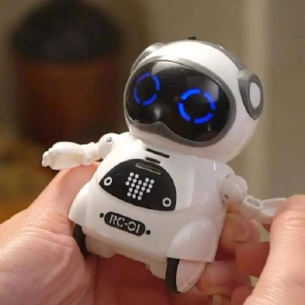 Voice Recognition Pocket Robot Singing Dancing Smart Robot Talking Interactive Robot LED Lights Communication Mini Robot
