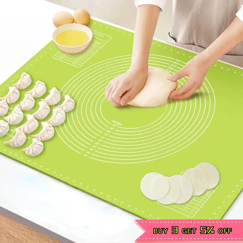 Silicone Baking Mat Pizza Dough Maker Pastry Kitchen Gadgets Cooking Tools Utensils Bakeware Kneading Accessories Lot roll pin