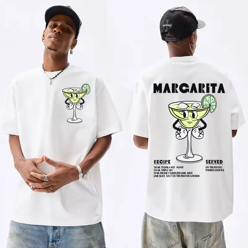 Margarita Meme T-shirt Funny Cocktail Unisex Vintage Cartoon Tee Shirt Men Fashion Aesthetic Summer Pop Art Short Sleeve T Shirt