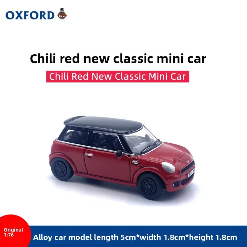 OXFORD BMW Mini Pepper Red Car Model Alloy Car Simulation Collection Ornament 1:76 جديد #1