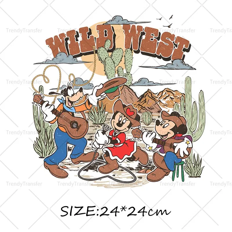 Retro Mickey Minnie Toy Story Ijzer Op Transfers Stickers Voor Kleding Thermische Stickers Diy T-Shirts