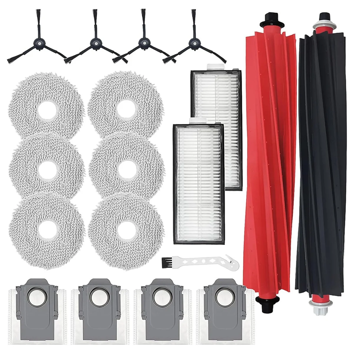 Para Roborock Qrevo Master aspiradora Cepillo Lateral principal filtro HEPA paño de mopa bolsas de polvo piezas de repuesto