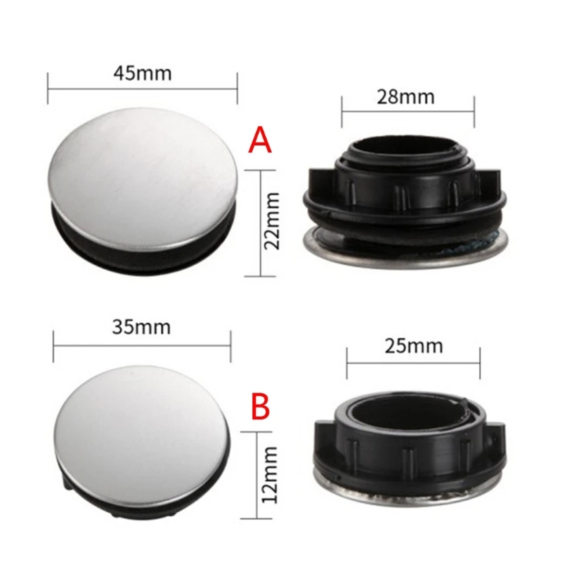 4 แพ็คฝักบัวอาบน้ำ Plughole ฝาครอบอ่างล้างจานชุดเหมาะสำหรับต่างๆอ่างล้างจาน Dropship
