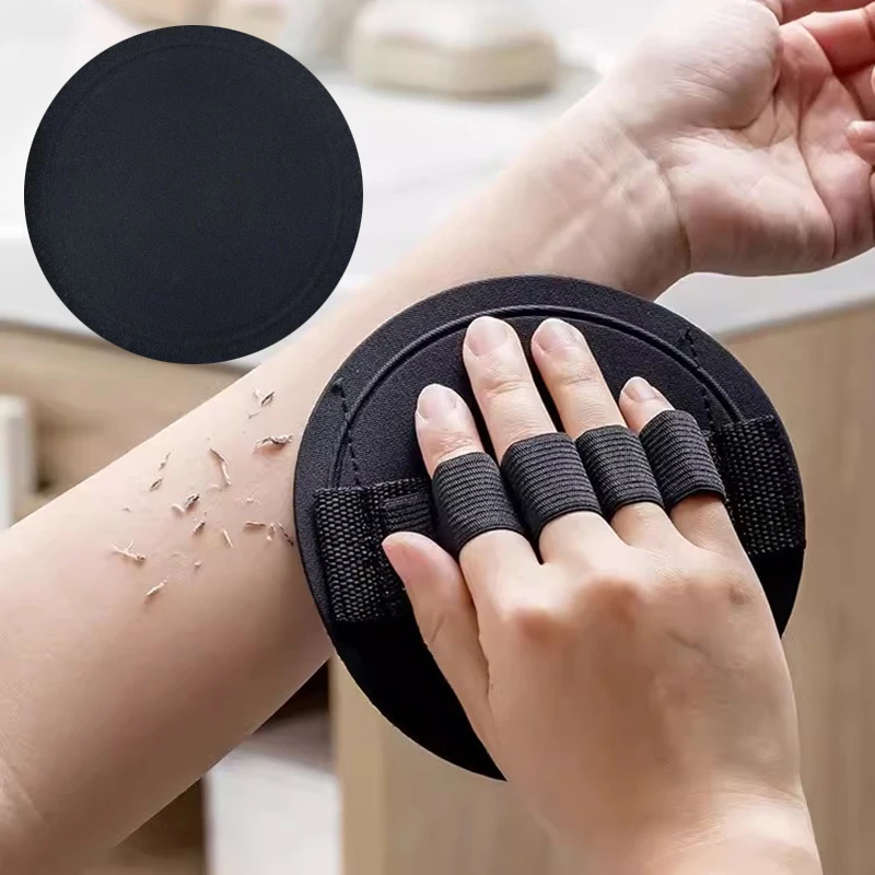 Escova de banho esfoliante do corpo preto, removedor de pele morta, ferramentas de banho, toalha de banho circular indolor, material PVA