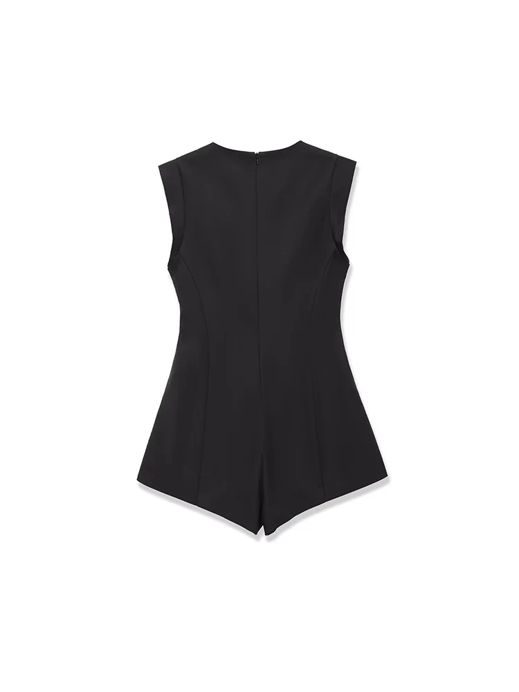 จั๊มสูทแฟชั่นผู้หญิงสไตล์ยุโรปแบบใหม่ ดีไซน์หลากหลาย พร้อมตกแต่งด้วยกระดุมเครื่องประดับสุดหรู