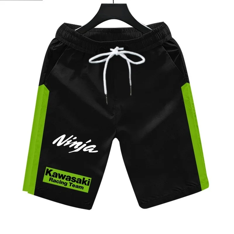 Nuevos pantalones cortos deportivos de Padel para hombre, pantalones cortos deportivos de verano para playa, tenis transpirables de secado rápido para motocicleta, correr, ropa deportiva con estampado 3D Kawasaki