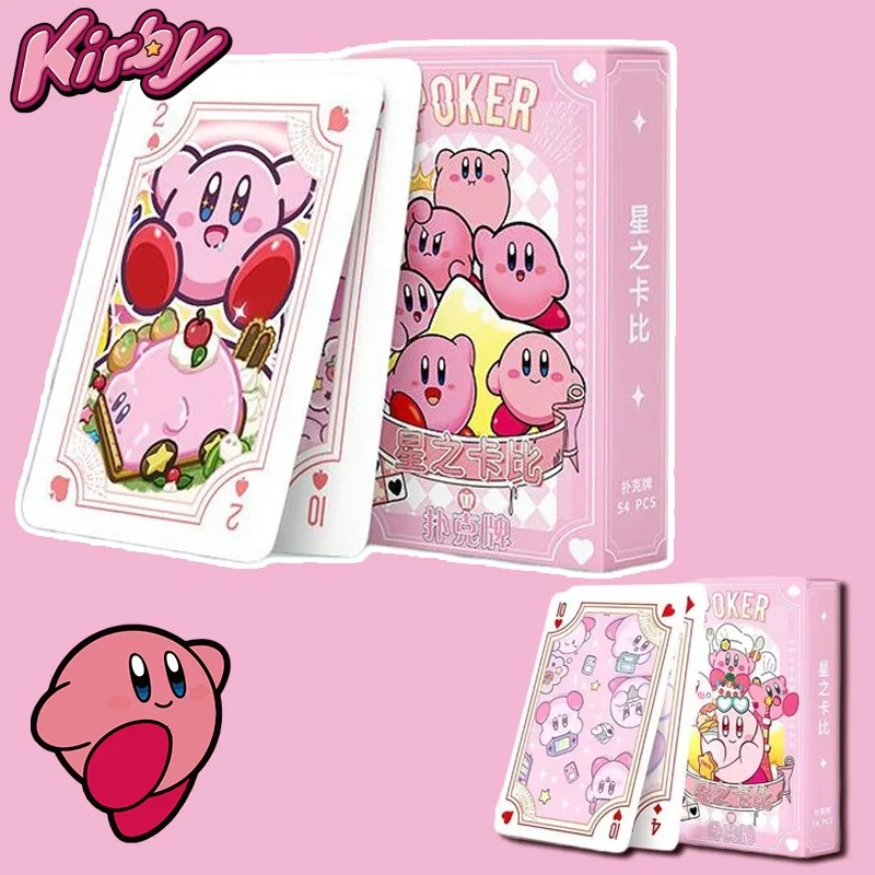 Cartoon Kirby Poker Playing Card Board Game Box of 54 Sheets Kawaii Playing Card Accessories Poker Board Game Cartes Gifts