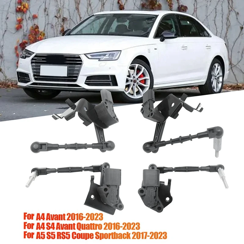 4Pcs Front & Rear Suspension Height Sensor For  A4 S4 A5 RS5 S5 16-23 Headlight Level Sensor 8W0941286E 8W0941309C Parts