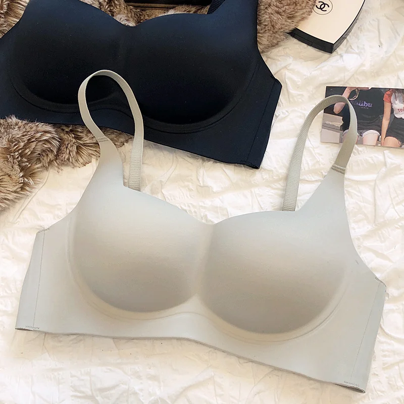 

One-piece non-marking half-cup bra gathered large upturn to collect side breasts underwear without steel ring bras