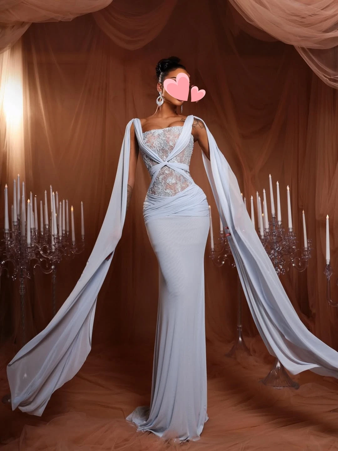 

Oisslec Prom Dress Elegant Vintage Sweet Blue Lace Chiffon Stylish New Customized Formal Occasion Prom Dress Evening Party Gowns