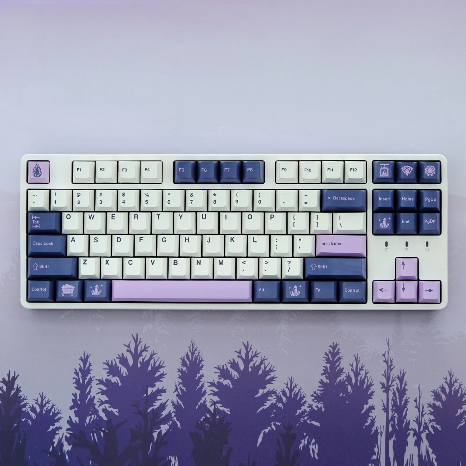 131 Keys GMK Amethyst Keycaps Cherry Profile PBT Dye Sublimation