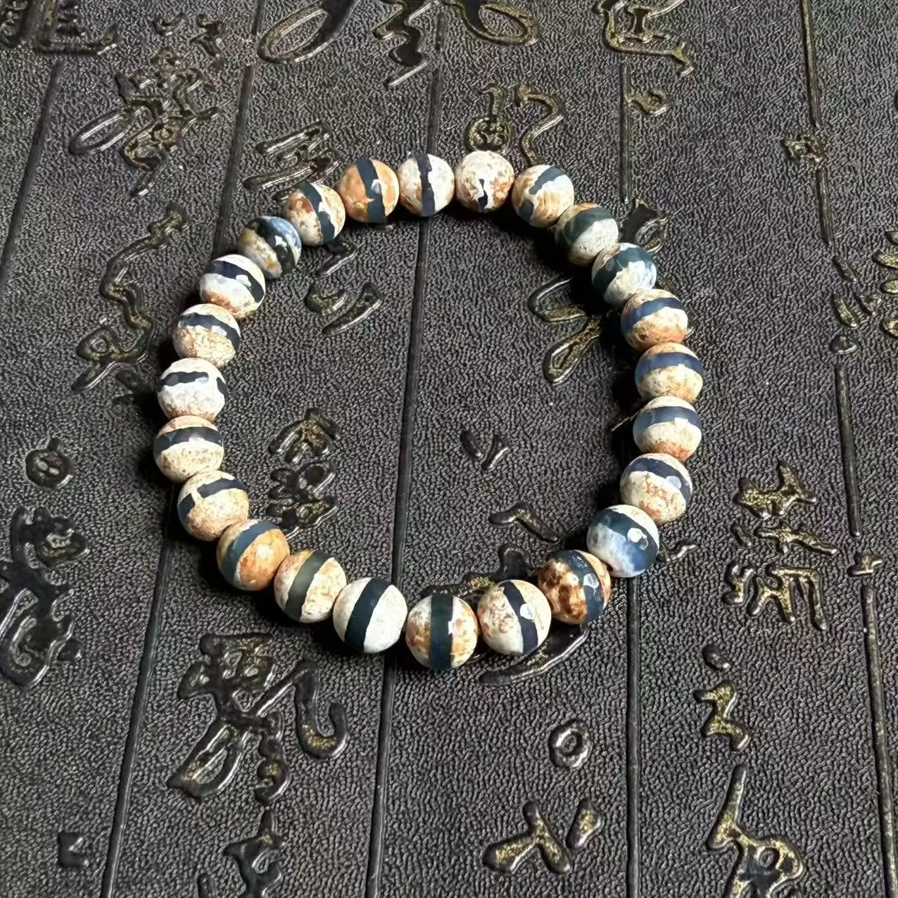 New Arrival Natural Agate Blue One Line Bracelet Buddha Bracelet for Men and Women Bring Good Luck